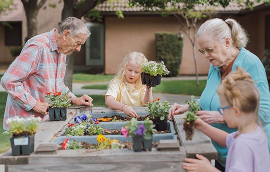 Senior Helping Kids